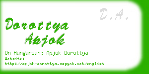 dorottya apjok business card